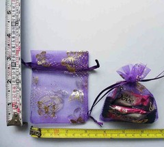 25/50/100/200pcs Print Pattern Organza Pouches Jewelry Wedding Favor Bags 4″x3″-