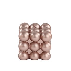 2 ROSE GOLD Bubble Cube Unscented Paraffin Wax CANDLES Wedding Centerpieces