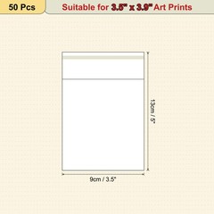 5″x 3.5″ Acid-Free Picture Sleeve, 50Pack Crystal Clear Sleeves Storage Bags