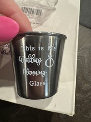 96 Set Wedding Planning Favors for Guests 1.5 oz Stainless Steel Shot Glasses
