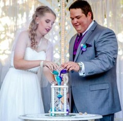 The Wedding Day in Ivory Unity Sand Ceremony Hourglass by Heirloom Hourglass