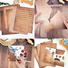 48 Sheets Antique Paper – Classic Aged Vintage – 6 Style