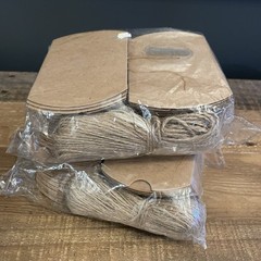 100 Pc Small Kraft Paper Pillow Gift Boxes Twine for Jewelry Candy Party Favor