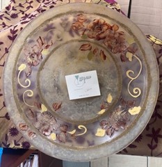 GIPAR HAND-PAINTED BY SILVIA , MADE IN ITALY, DECORATIVE CENTERPIECE BOWL 