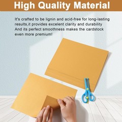 Silunkia 28 Sheets Gold Shimmer Cardstock 8.5 x 11 Glossy Paper, 250gsm/92lb …