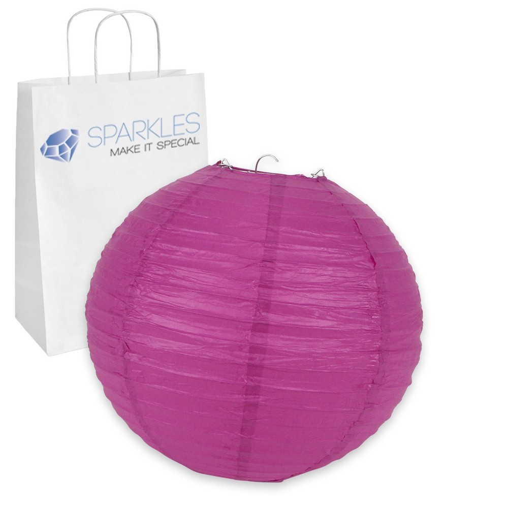 100 pcs 6″ inch Chinese Paper Lantern – Fuchsia – Wedding Party Event ok