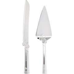 True Love Dessert Set 2 Piece Cake Knife & Server Silverplate Wedding Gift New