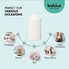 Bolsius 12 White – 2.7 X 5 Inches Unscented Set – 43 – Burning