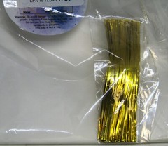 Pig Pot Party, 100 Count 9 X 11 Clear Cellophane Bags with Gold Twist Ties.