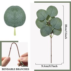 Pieces Artificial Eucalyptus Leaves for Wedding Eucalyptus Leaves Stems 120