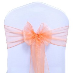 10/20/50/100/150pcs Organza Wedding Chair Cover Bow Sashes Ribbon Tie Back Sash