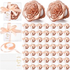 Beeveer 100 Set Rose Compact Mirrors Bulk Wedding Party Favors Gold