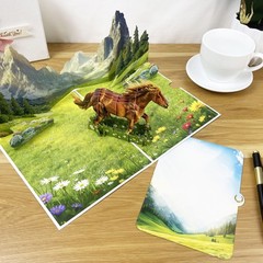 3D Horse Popup Card – Handmade Animal-Themed Paper Art for Birthday, Annivers…