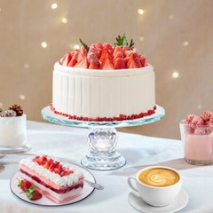 Crystal Glass Cake Stand Fruit Plate Clear Display Desserts Holder Wedding Party