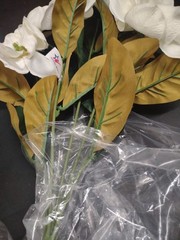 22″ Sweetbay Magnolia Flower Silk Bush, 5 Stems, 6″ Blooms, Alabaster White