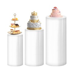 3Pcs 5Pcs Spliced Cylinder Pedestal Stands Column Tables Display Plinth Pillars
