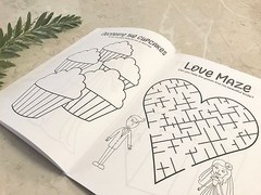 Wedding Activity Book. Kids Wedding Colouring favour x8