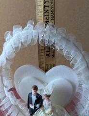 Vintage MCM Bride and Groom Wedding Anniversary Cake Topper