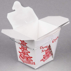 Pack of 15 Chinese Take Out Boxes PAGODA 8 Oz / Half Pint Party Favor and Food P