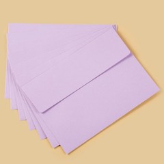 50 Pack 5 x 7 Envelopes Colored Self Seal for Wedding, One Size, Light Purple