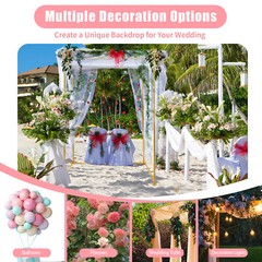 Gold Rectangle Wedding Arch 5.9ft Metal Balloon Backdrop Frame Stand