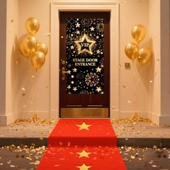 Red Carpet Runner For Party 2.6 x 15 ft Prom Decoration Not Slip Red Aisle Rug
