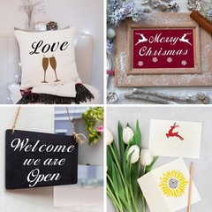 BAMIDELE Letter Stencils for Painting on Wood, 50 Pcs Calligraphy Alphabet Dr…