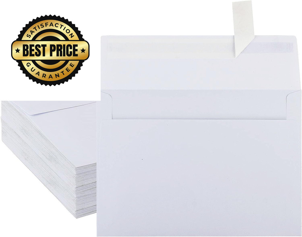 50 Pack White Envelopes – 5 x 7 Inch, A7, Card, Invitation & 5X7,