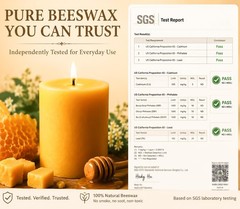 Mosroad Candles Pillar 3X4 Inch 4 Pack Non Toxic Bees Wax Candle For Home Decor