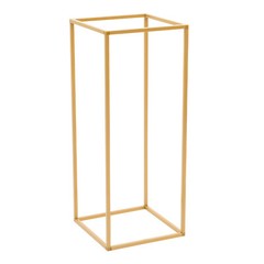 4PCS Gold Flower Stand Rectangular Rack Set For Wedding Table Centerpieces Decor