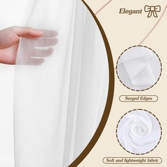 Wedding Arch Draping Fabric 4/8/12 Panels 20Ft Drapes Arbor Ceremony Swag Decor
