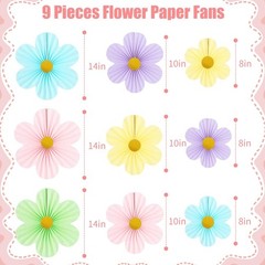 Pastel Party Decorations Paper Flowers Decorations for Wall Classroom Paper F…