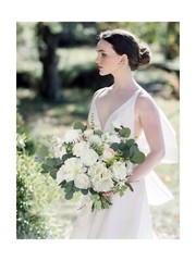 Rinlong 16.5 Inch Wedding Bouquets for Bride White Sage Green Bridal Bouquet …