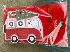 My Mind’s Eye Christmas Tree Volkswagen Bus 12 Pink Red Gift Tags w/ Twine New
