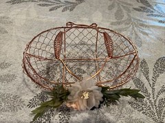 Rose Gold Flower Girl Basket And Ring Bearer Pillow