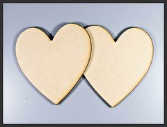 Wooden Wood RAW MDF Heart Shaped Love Wedding Home Party Plaques Signs Cutouts