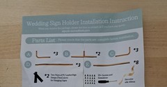 Wedding Sign Stand Adjustable W /Design Kit Metal Stand White