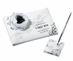 True Love wedding guest book and pen set