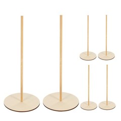 6 Sets Wooden Donut Rack Display Holder Beige Reusable for Table