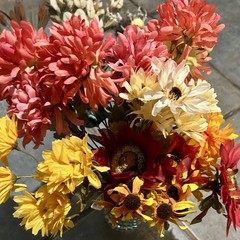 19 Artificial Fall Flowers Silk Fake Flower Wedding Party Home Decoration Wreath