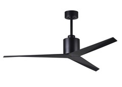 Matthews Fan EK-BK-BK Eliza 3-blade paddle fan in Matte Black finish with matte