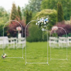 3Pcs Metal Arch Stand Wedding Party Backdrop For Ceremony Yard Venue Shelf Decor