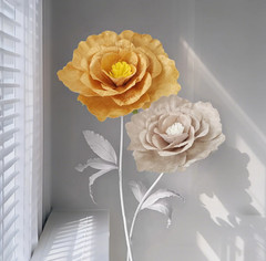 Giant Velvet Peony Flower 60cm Luxury Wedding Backdrop Floral Wall
