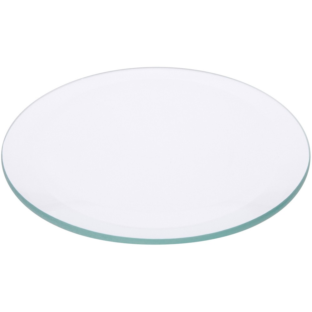 Plymor 4″ Round, 5mm Thick Beveled Clear Glass Circle