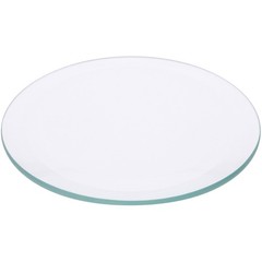 Plymor 4″ Round, 5mm Thick Beveled Clear Glass Circle