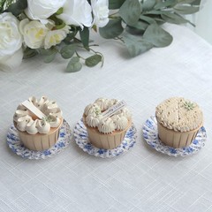 100 White Blue Mini Paper Plates with Scalloped Rim French Toile Design Wedding