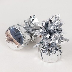 6 Silver Metallic Foil Balloon Weights DIY Wedding Reception Party Decorations