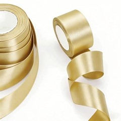 Gold Satin Ribbon 2-Pack, 2 Inch x 25 Yards Each – Premium Solid Fabric gold