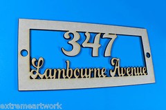PERSONALISED CUSTOM MDF WOOD PAINT HOME HOUSE DOOR STREET NUMBER SIGNS PLAQUES