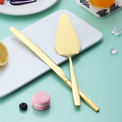 Gold Cake Pie Pastry Servers,Stainless Steel Serving Set,Cake Knife and Server S